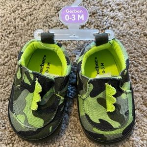 Gerber Camouflage Dinosaur Slip On Baby Shoes